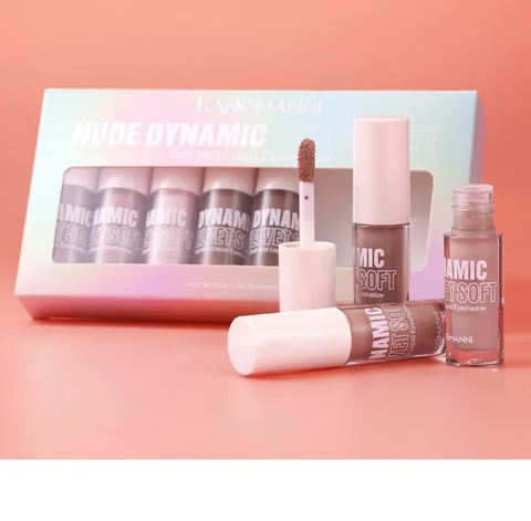 LANGMANNI 8-Color Liquid Eyeshadow Kit with Matte & Shimmer Finishes Long-Lasting Pigmented Eye Tint for Daily & Party Use