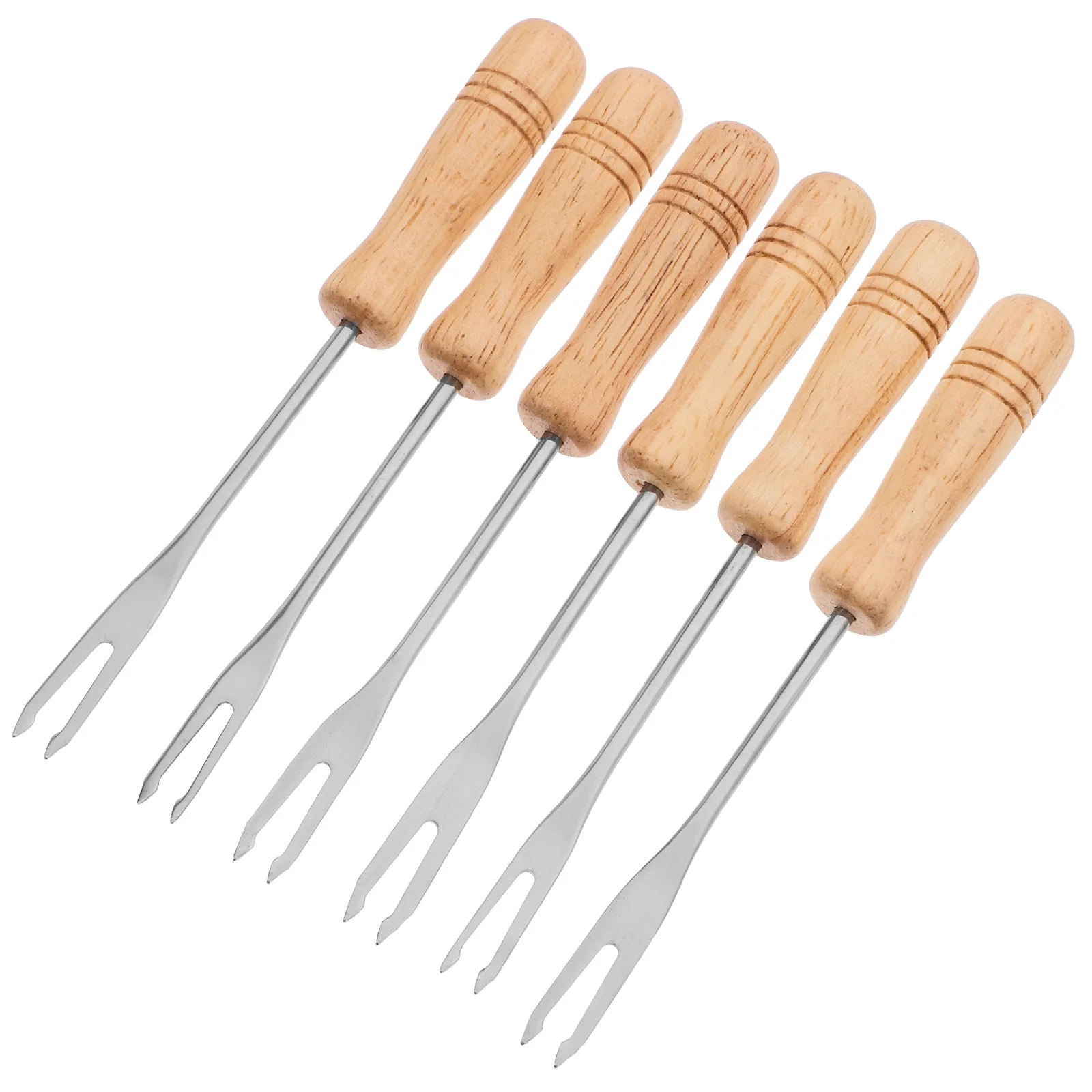 

6pcs Stainless Steel Forks Fruit Chocolate Fondue Blending Dessert Hot Pot Forks Multifunctional Compact Kitchen Utensils Set