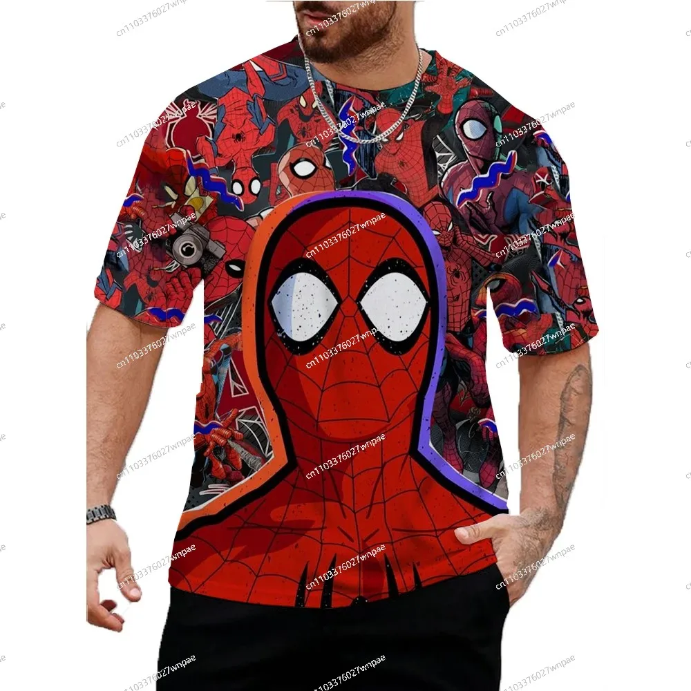 

Marvel Summer Men Spider-Man T-Shirt Marvel Heroes Tops Tees Male Casual Stylish Short Sleeve Clothing Fashion Trend