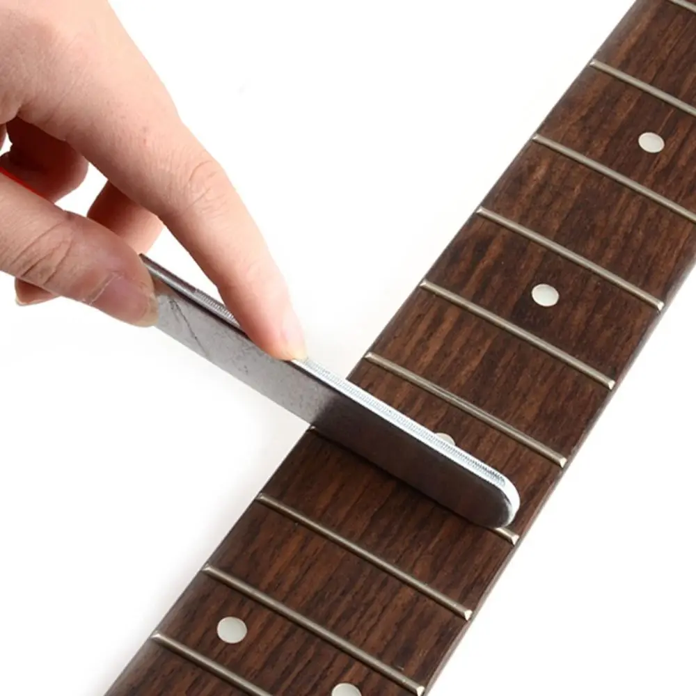 18.5cm Guitar Fret Crowning File Dual Edge Stainless Steel Electric Guitar File Sturdy Finger Plate Polishing