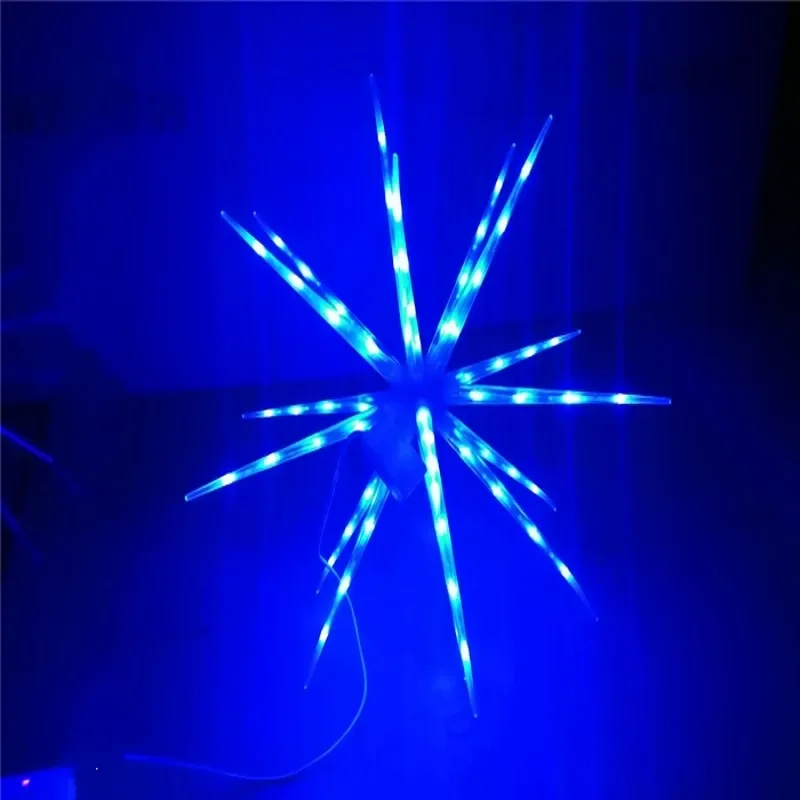 New LED Fireworks Light Christmas Tree Hanging Starburst Lamp Colorful Changing 20pcs Branches Christmas Home Festival Decor