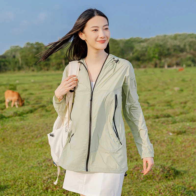 Chaqueta de protección solar UPF50 +, cortavientos impermeable con múltiples bolsillos, abrigo ligero táctico para pareja, senderismo, Camping y pesca al aire libre