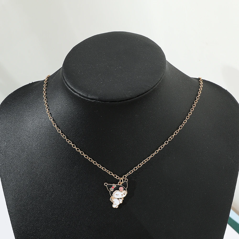 سانريو 5 قطع الكرتون كورومي لطيف قلادة الأزياء مضحك كورومي سلسلة العنق للأصدقاء هدايا عيد ميلاد حزب مجوهرات