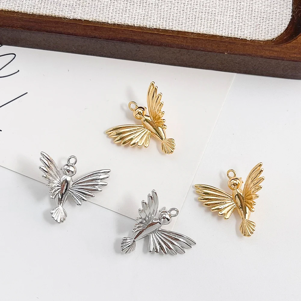 

Сердечный дизайн 22*24 мм 40 шт. ювелирные аксессуары/медная подвеска/ручная работа/форма птицы/натуральное золотое покрытие/подвески «сделай сам» # 195818