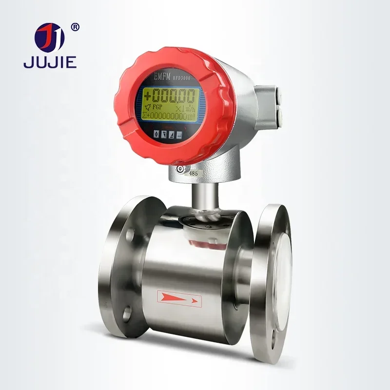 Analog Wastewater Flow Meter Electromagnetic Flow Meters 304 Stainless Steel Modbus