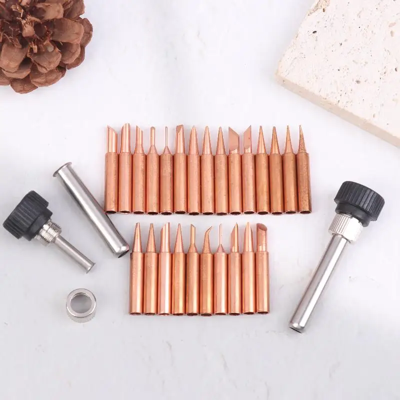 

[YY35]900 Pure Copper Soldering Iron Tip Soldering Iron Tip Pure Copper Non-magnetic Soldering Horn Electric Soldering Iron Tip