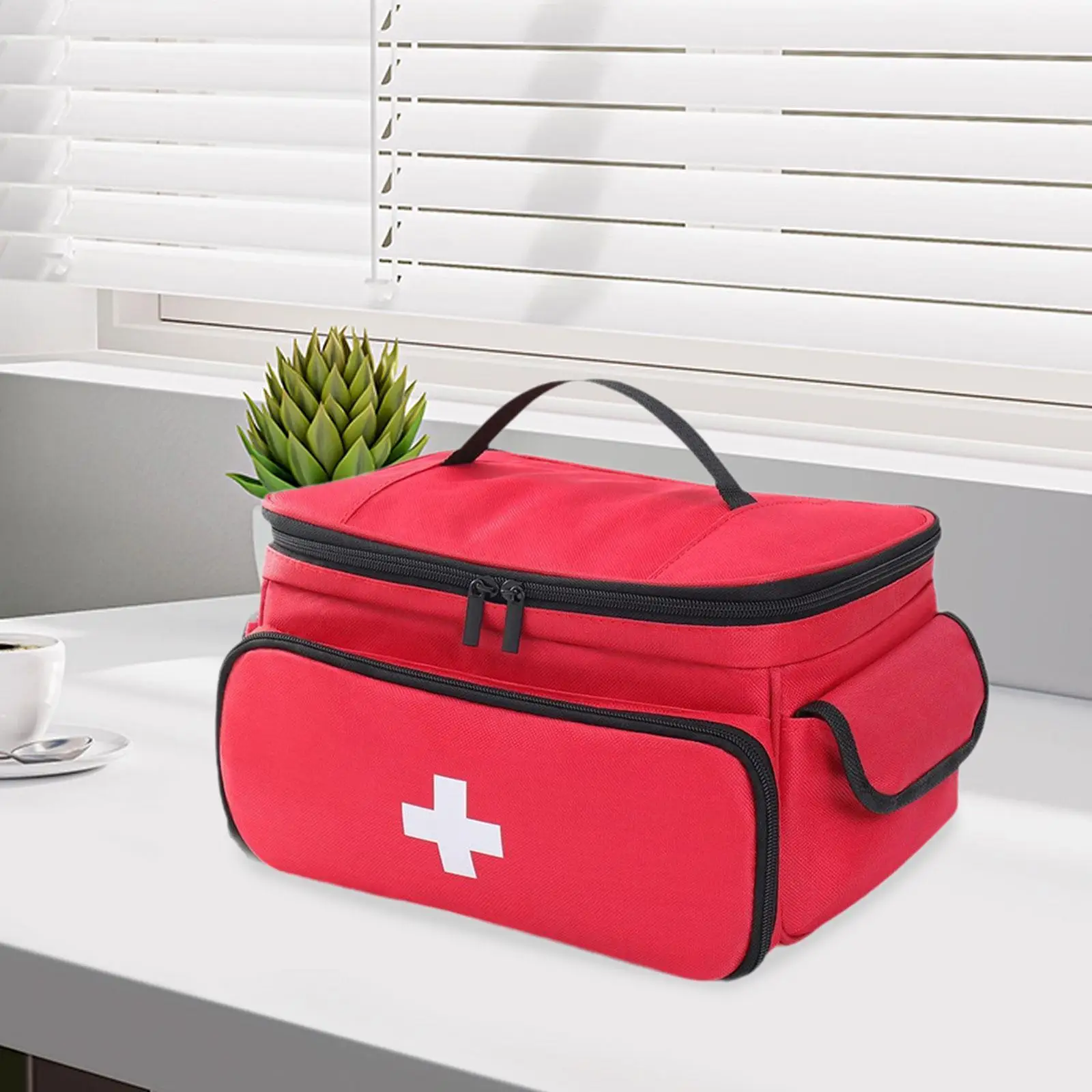 

Empty First Aid Bag Portable Medical Storage Bag for Home Travel Workplace