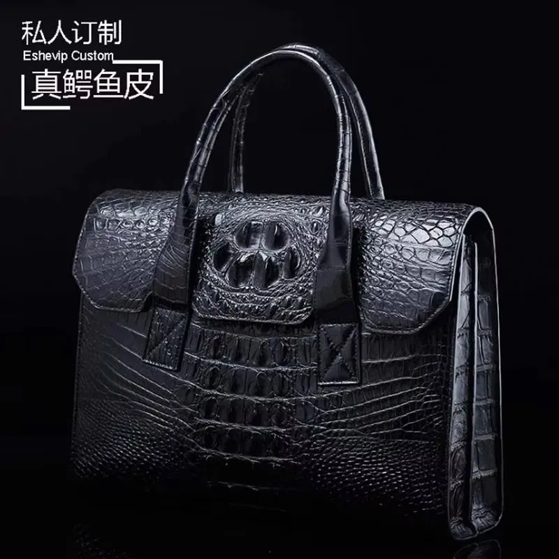 ourui new arrival  bag male briefcase  black crocodile bag  handbag  Men handbags