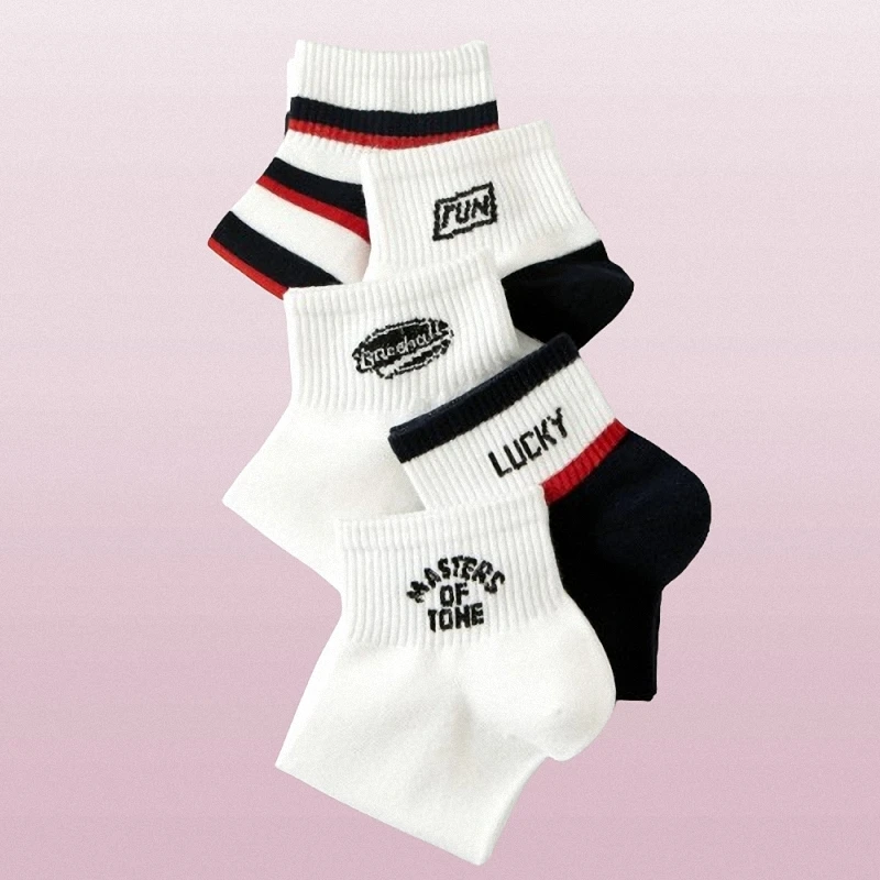 2024 New Fashion 5/10 Pairs Men's Short Socks Sweat-absorbent Boat Socks Men's Breathable Short-tube Cotton Low-top Cotton Socks