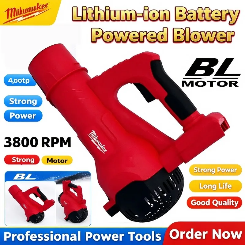 Milwaukee Cordless Efficient Leaf Blower Clean Air Blower Brushless Handheld Turbo Blower Power Tool 18V Battery