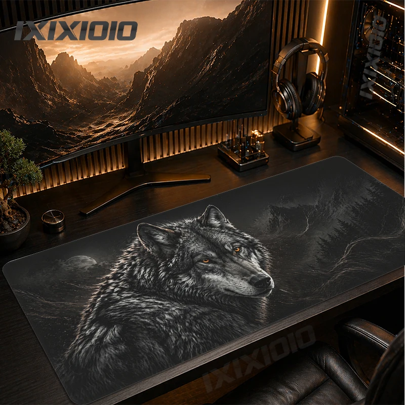 Mouse Pad Black Wolf Gamer XL Computer New Home Large Mousepad XXL Mouse Mat Soft Non-Slip Gaming laptop Table Mat Mice Pad