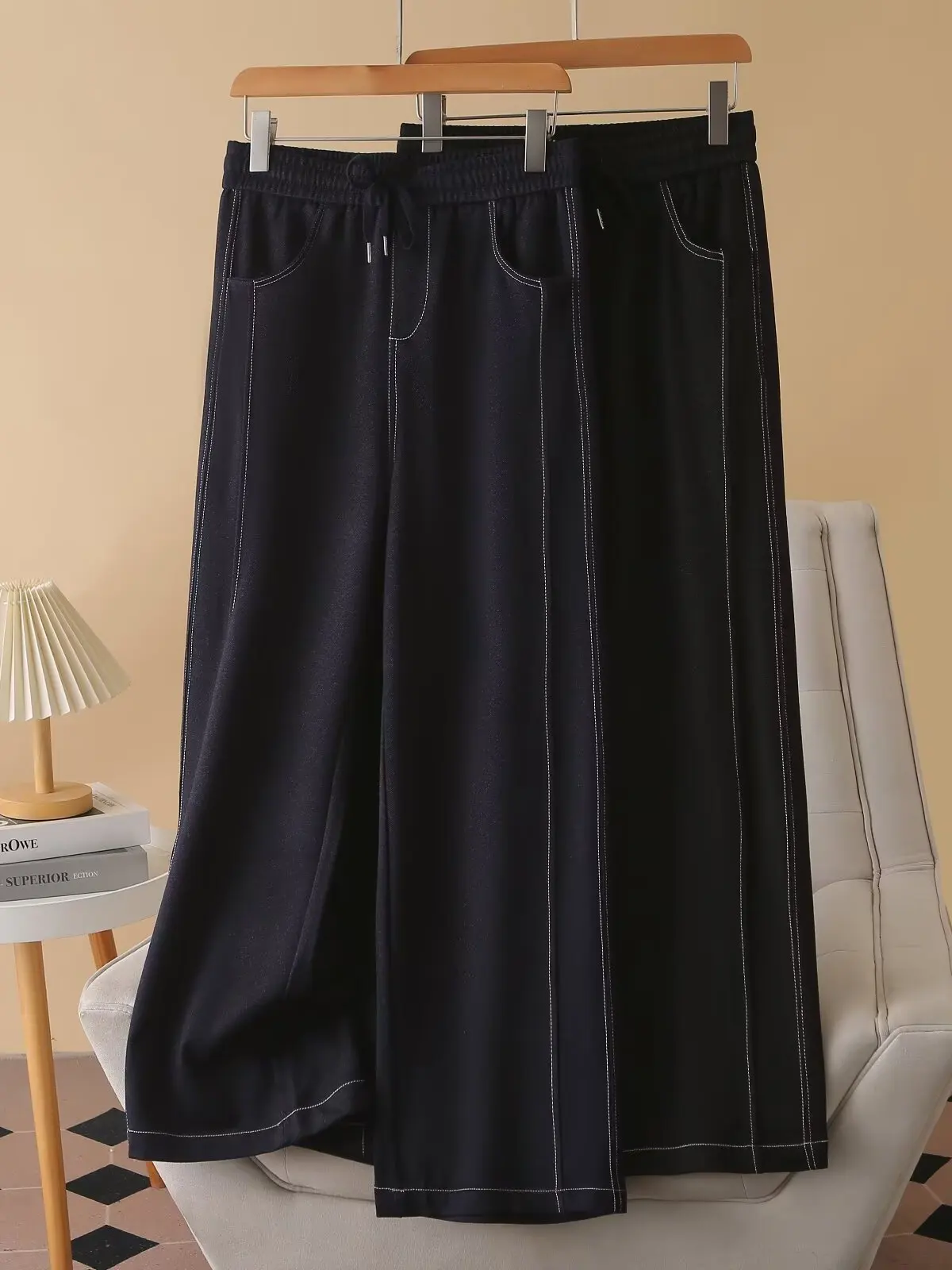 

High Waist Loose Straight Leg Jeans plus Size Women's Autumn Fashion Korean Style Casual Wide Leg Long Trousers