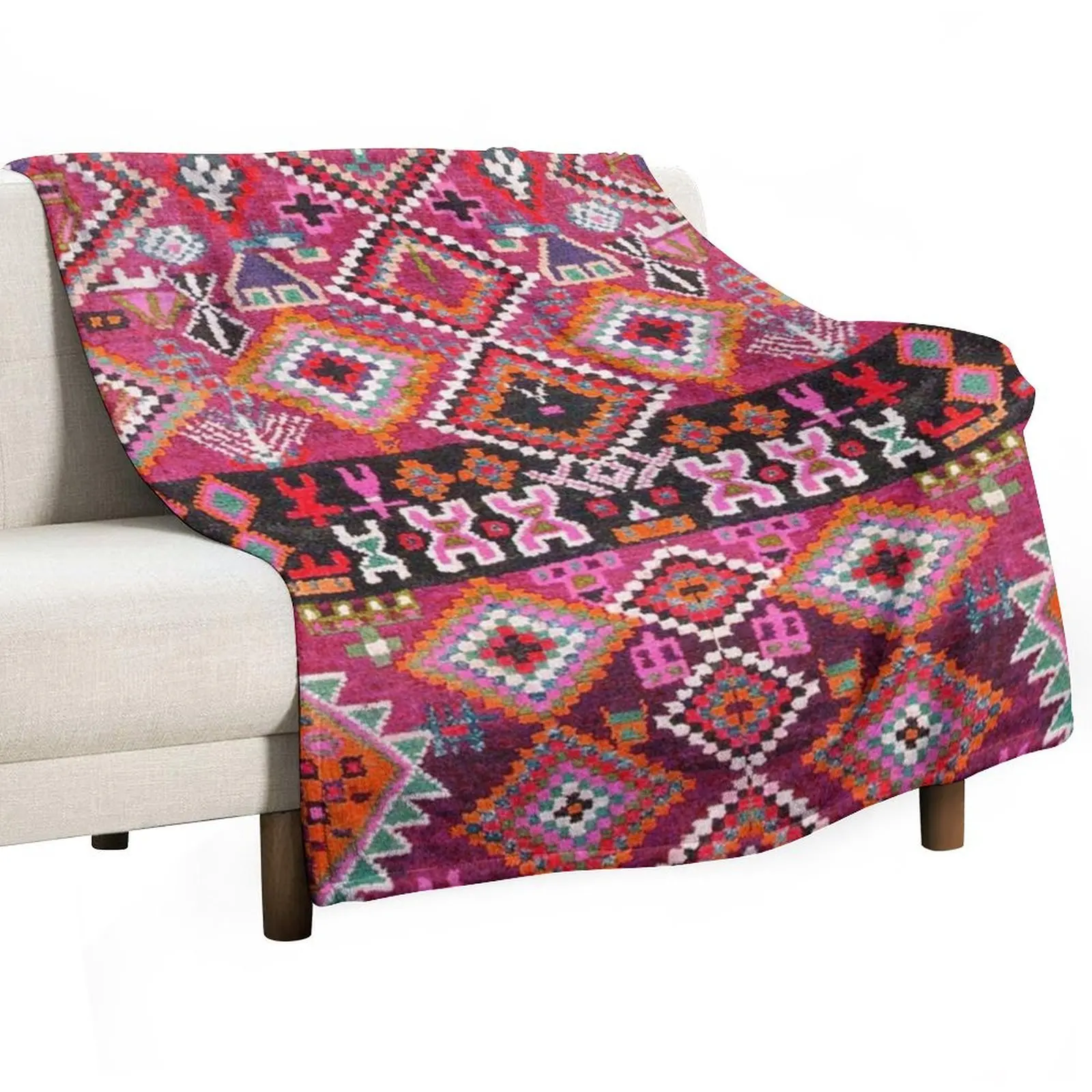 

Traditional Moroccan Berber Carpet Design Throw Blanket Bed Luxury Brand Flannel Blankets