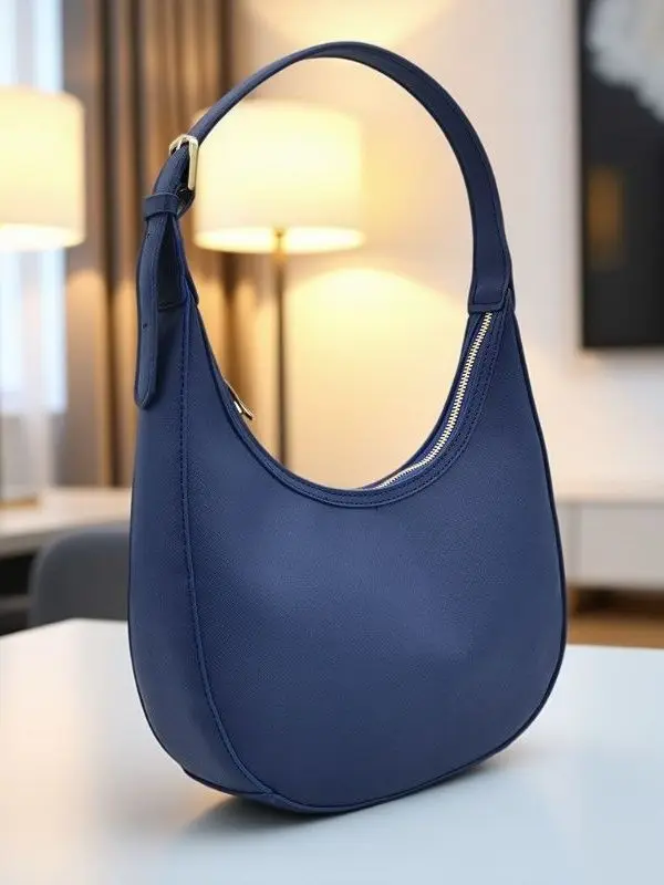 حقيبة مانجوسيكس بتصميم هلالي غير منتظم، حقيبة تحت الإبط بحزام واحد، تصميم فريد وعصري، حقيبة يد متوسطة الحجم من الجلد الصناعي #2