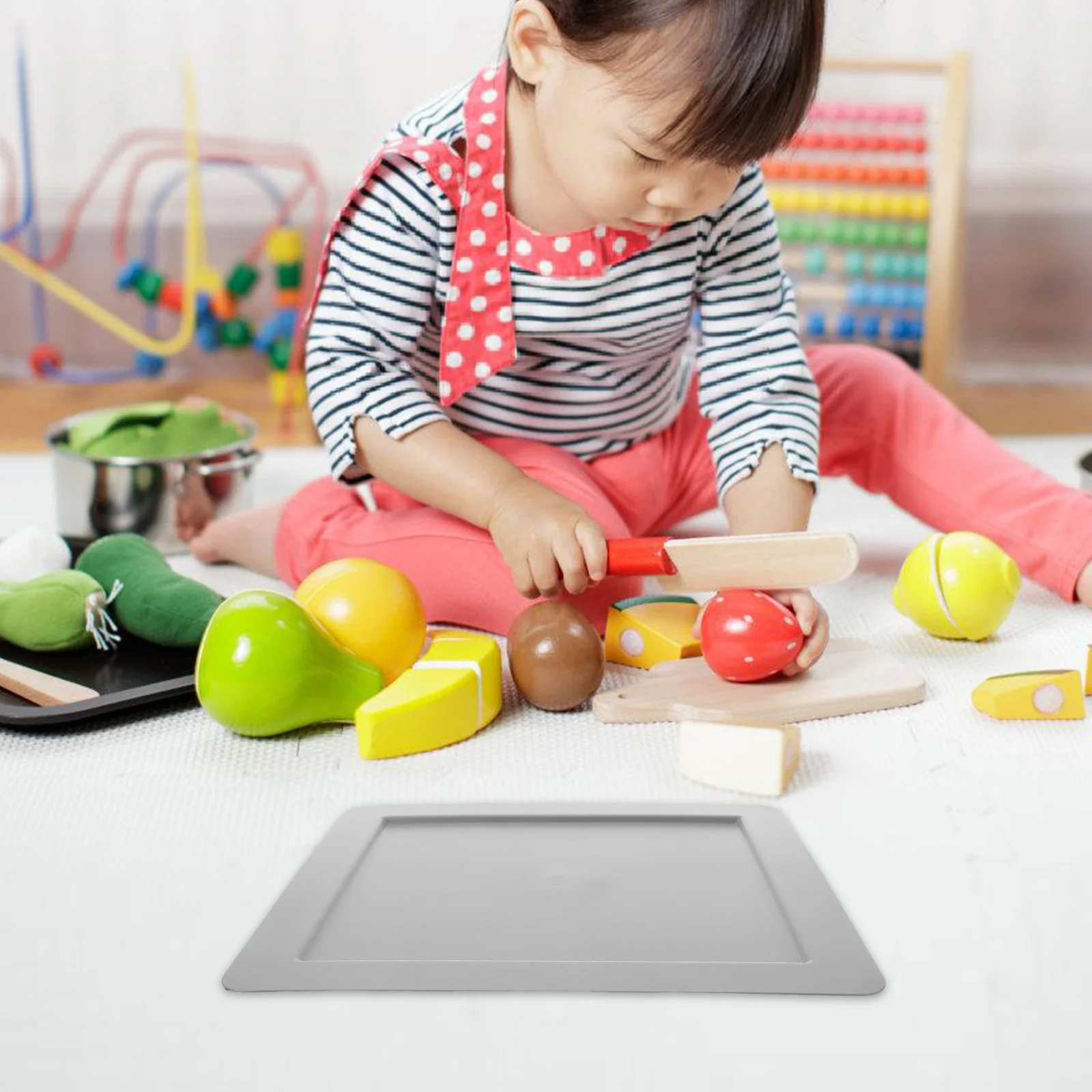 

2 Pcs Toys Toddler Baking Play Accessories Tray for Kids Pretend Tools Bake Kitchen