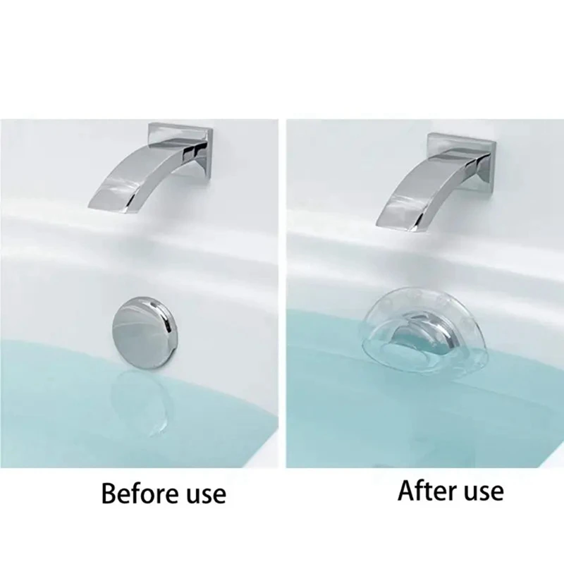 5PCS Bottomless Bath Overflow Drain Cover Suction Cup Seal Bathtub Stopper For Deeper Bath For Bathroom Overflow Drains Durable