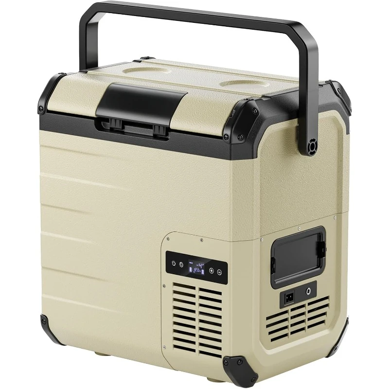 

D18 12 Volt Car Refrigerator, Portable Freezer 19Qt/18L Battery & Solar Powered Cooler 25W, -4~50℉, 12/24V DC, 110~240V AC,