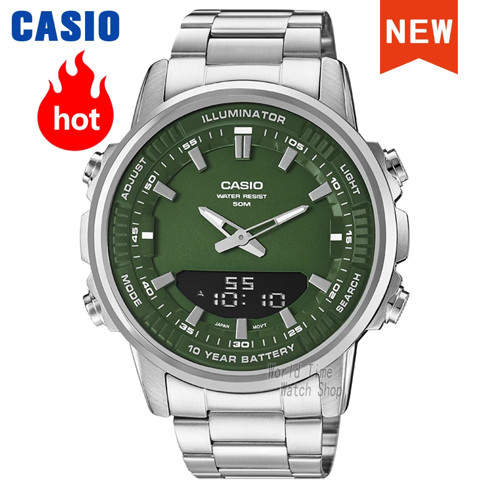 Casio watch for men top luxury set quartz 50m Waterproof  military dual display Watch New for 2025 relogio masculino AMW-880D