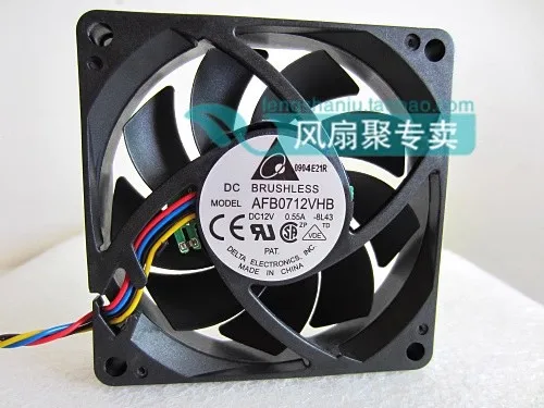 Free shipping, brand new original 7CM 7015 AFB0712VHB 4-pin PWM 12V0.55A CPU cooling fan