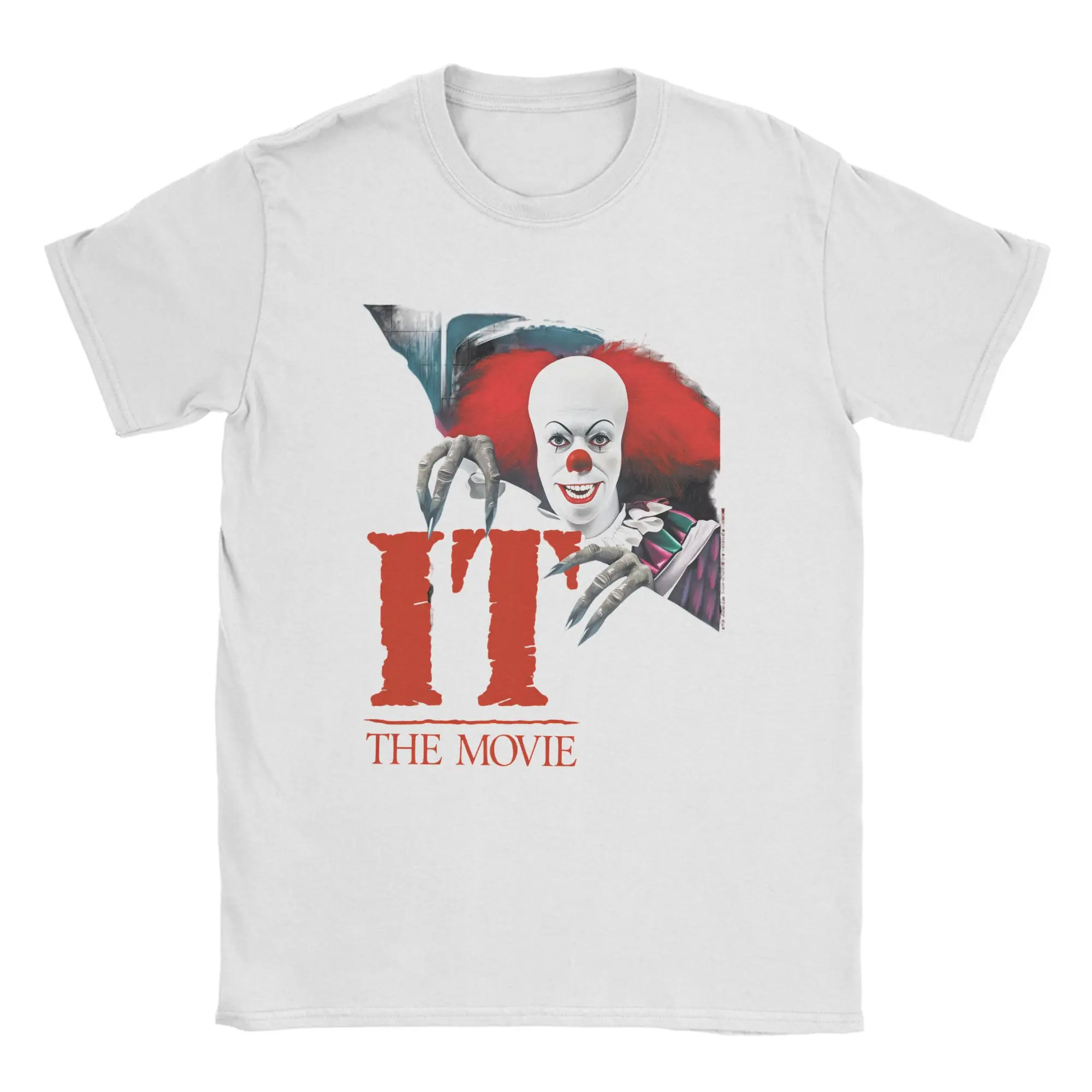Men T-Shirt It Pennywise Movie Funny Pure Cotton Tees Short Sleeve  T Shirt O Neck Tops Plus Size