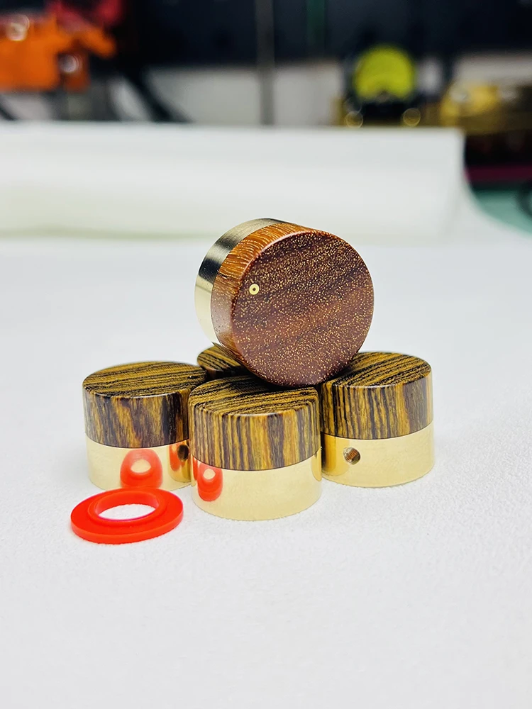 Solid Wood Knobs Copper-Wood Hybrid Knob Guitar Tuners Bass Guitar Machine Heads Hi-Fi Audio Tube Amplifier Control Dials