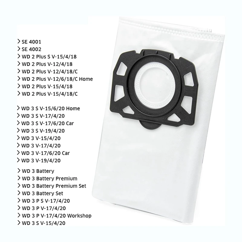 Worki do odkurzaczy filtr odpowiedni do Karcher KFI 357 KFI357 KA 40 torba zamienna do Karcher 2.863-314.0WD2 Plus WD3