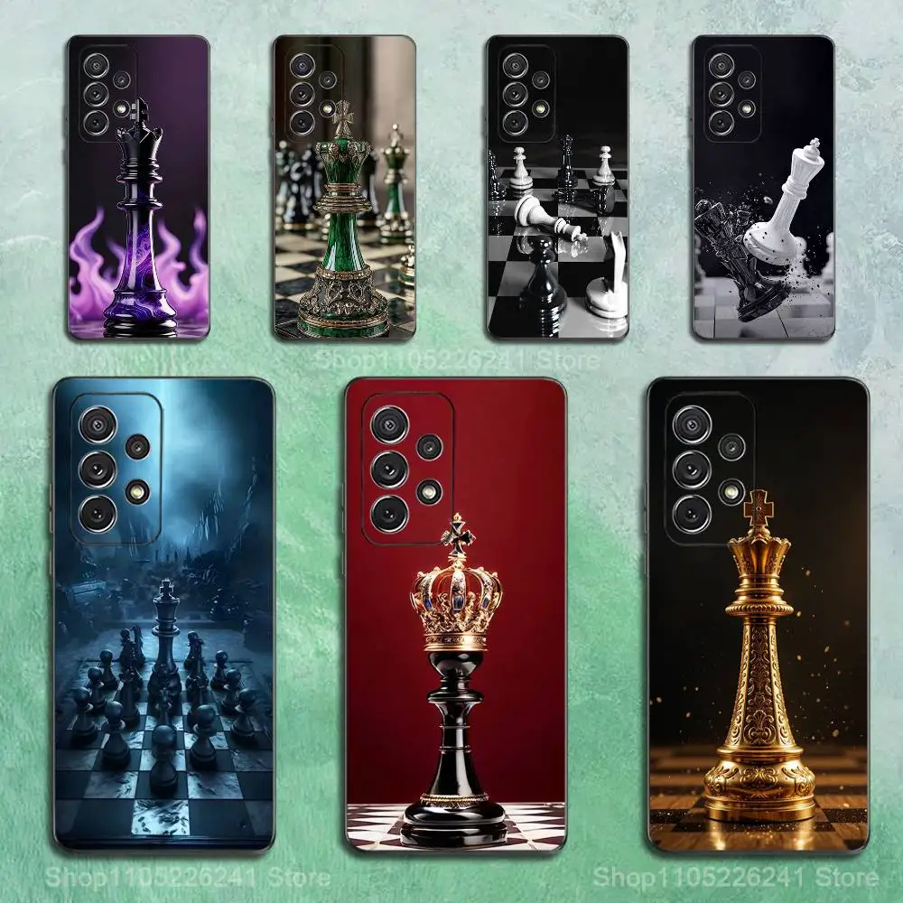 

Chessboard Cool Piece Case For Samsung S23,S25,S20,S10,S9,S21,S24,S22,Ultra,FE,Plus,Lite,Soft Silicone Black