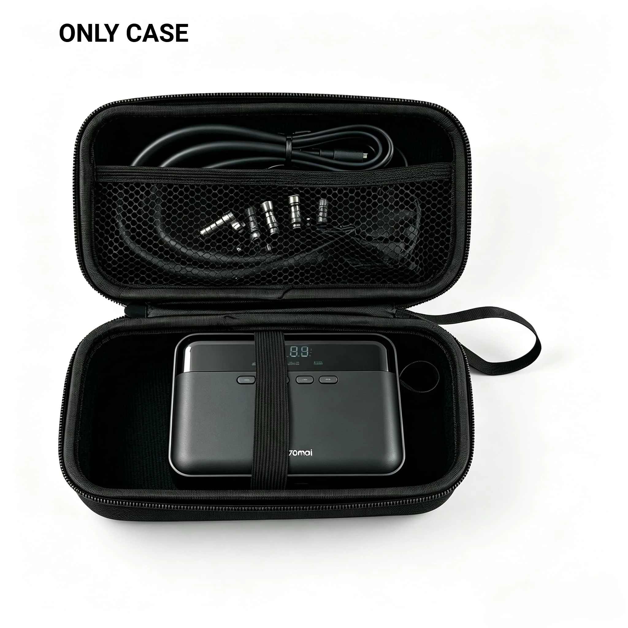 Portable EVA Carry Case Compatible with 70mai Car Air Inflator, Shockproof Storage Bag for Tire Pump & Inflation Accessories