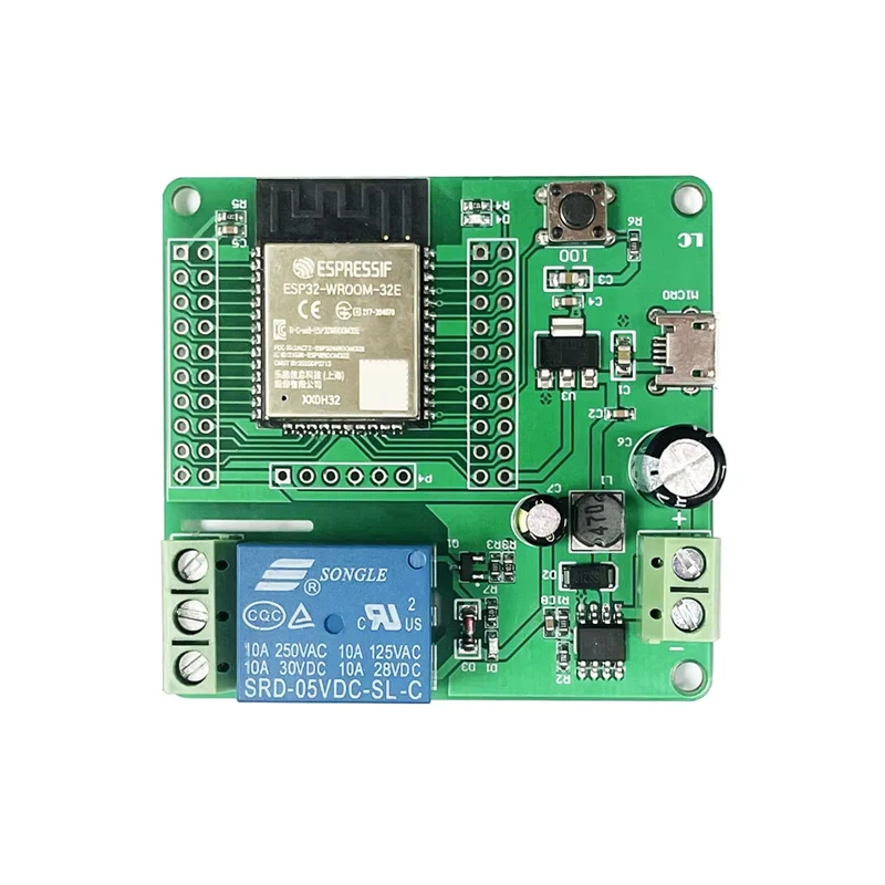 

Источник питания DC5-60V ESP32 с одним релейным модулем, индивидуальная плата разработки ESP32 ESP32-WROOM, комплекты электронных модулей для IoT