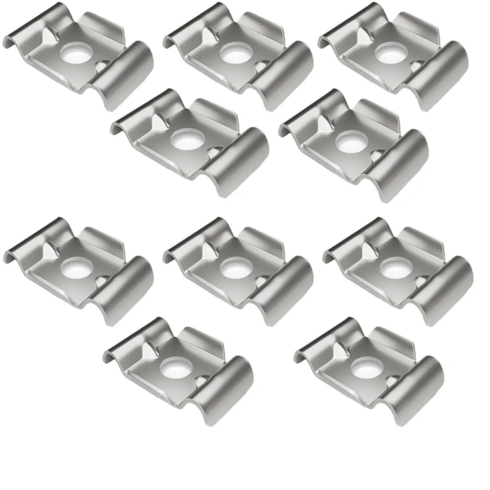 Pinces de fixation de clôture en acier inoxydable, conception antivol, support de clôture en maille,