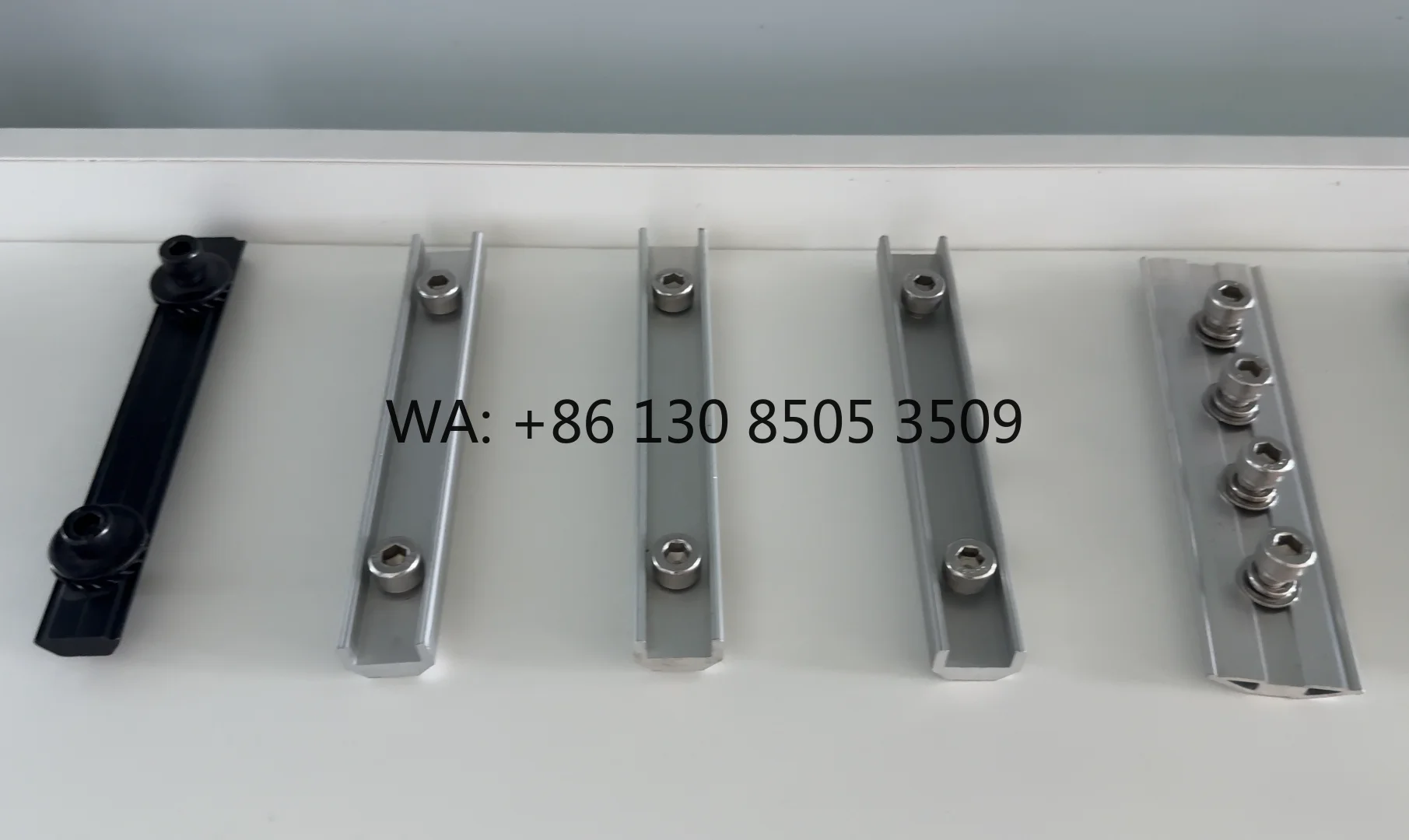 Model Solar PV Mounting System Roof Aluminum Rail Extension Connector Anodized Panel Solar Panel Installation