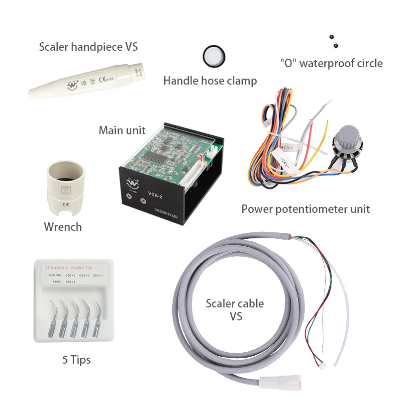 VVDental Ultrasonic Build In Scaler VSB-2 for Tooth Whitening Cleaning Fit SATELEC/DTE Dental Chair Materials Dental Tools