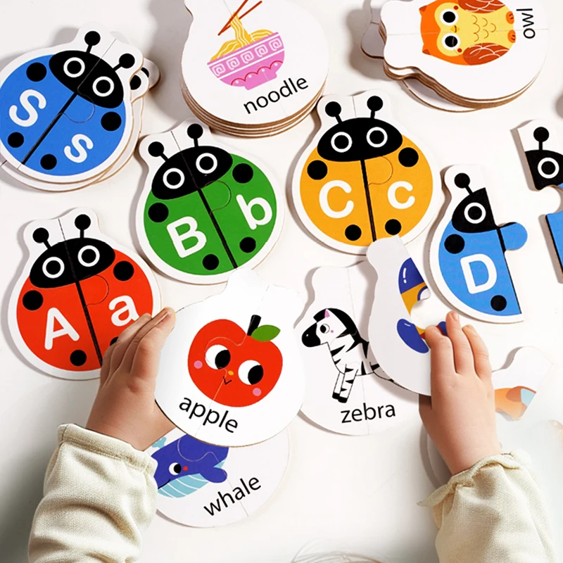 Letter Cognition Word Spelling Matching Card Cartoon Animal Letters Education Learning Educational Toys For Children Table Game