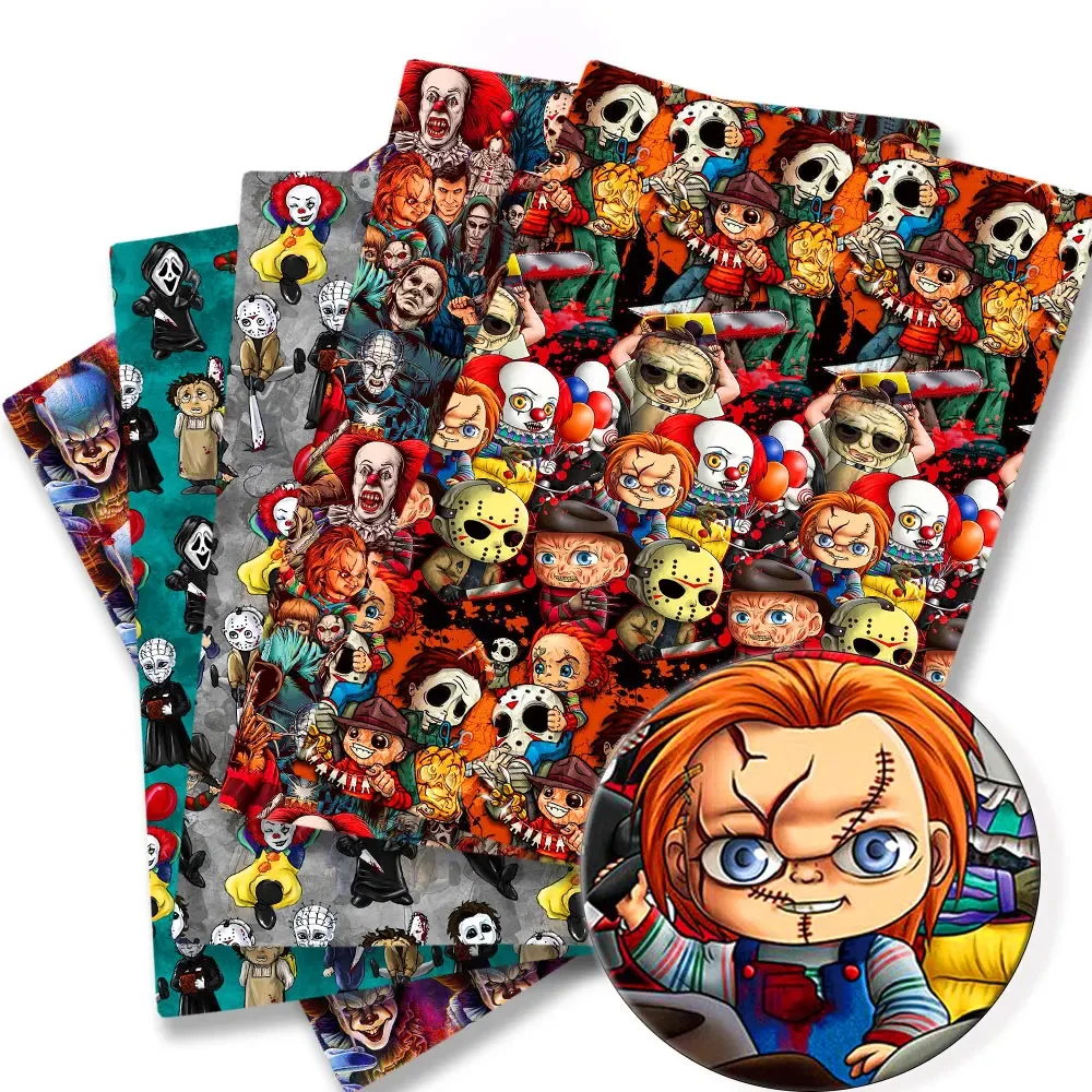 Halloween disney tessuto 140x50CM cartone animato tessuto di cotone Patchwork tessuto per la casa bambino cucito bambola vestito tenda poliestere