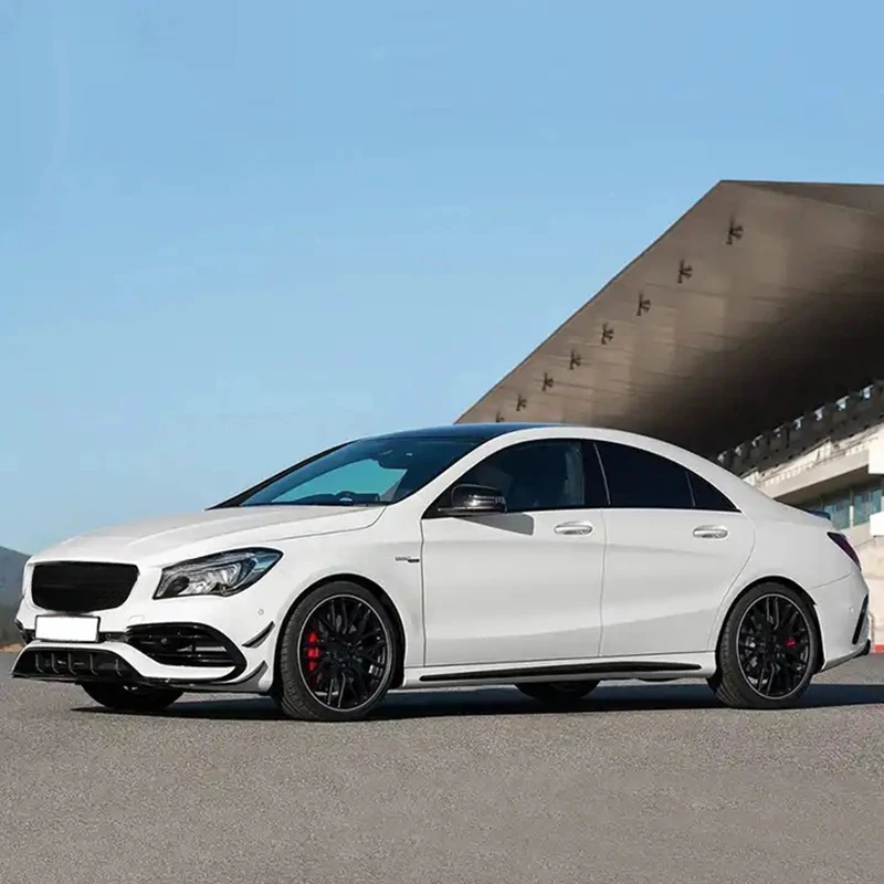 

Car Modified CLA Style Front Bumper Grille and Side Skirts Body Kits W117 2013-2019 to CLA45