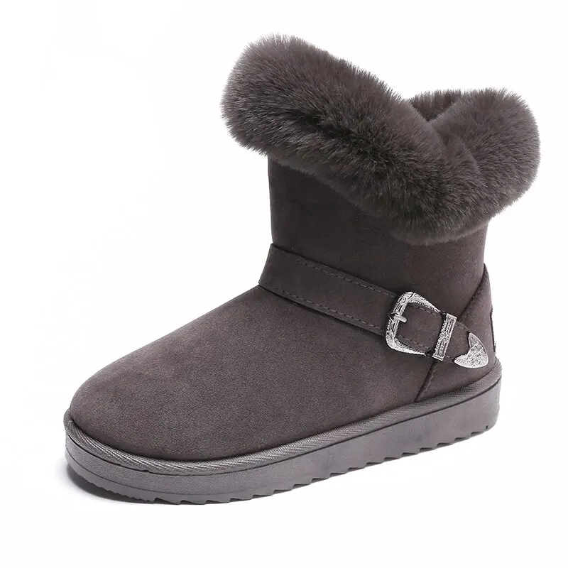 Stivali da neve invernali scarpe da donna nuove donne stivaletti moda Plus Size stivaletti piatti piattaforma scarpe da donna in cotone Botas femminile