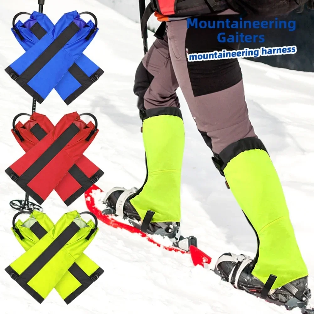 

Waterproof Leg Warmers Hiking Accessories Red Waterproof Legwear Windproof Barrier Snug Anti-slip Fit Adjustable Straps
