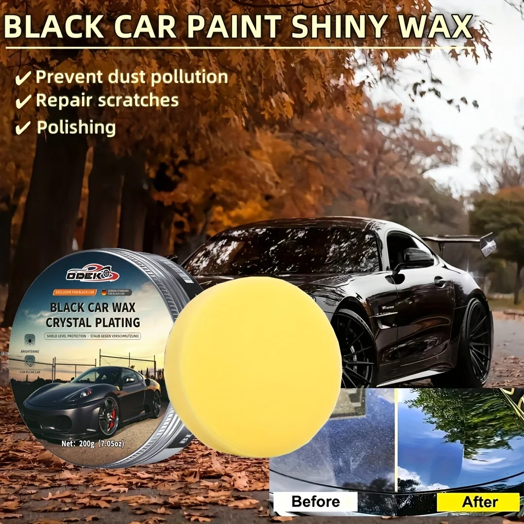 Black car polishing coating wax, waxing, coating polishing and maintenance, universal scratch repair and refurbishment paint