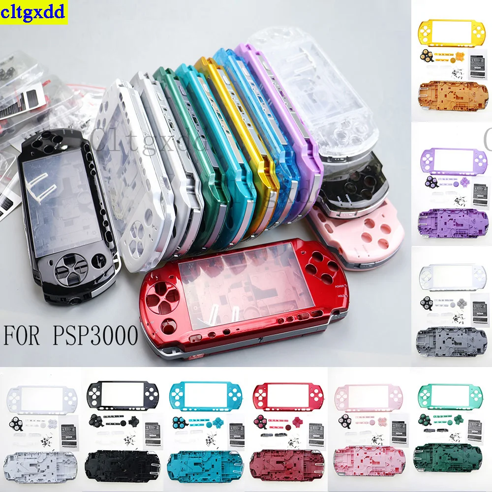 ﻿ Cltgxdd 1 set FOR PSP 1000 2000 3000 game console case with button screws, label stickers, top and bottom panels outer shell