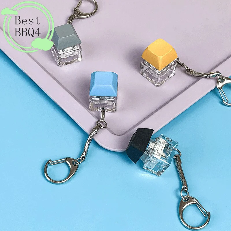 (BBQ4) Porte-clés mécanique de décompression Merit +1 Muyu, bouton de clavier, capuchon de touche, pendentif, jouet anti-stress