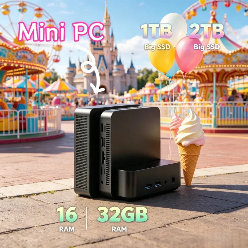 

Portable Mini Computer Intel N95 Core Elegant Design Excellent Performance For Home Office Gaming & Video Playback