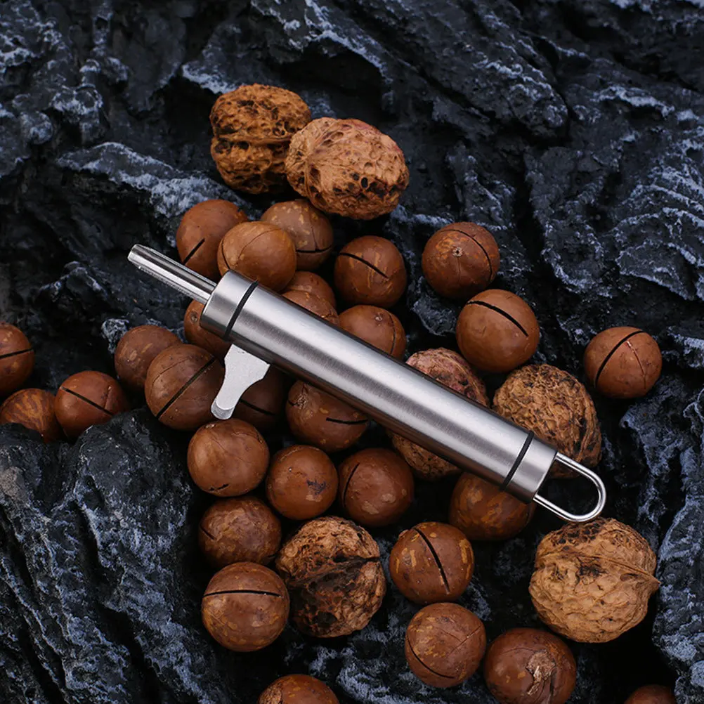 

1pc Stainless Steel Nut Opener Manual Tool For Walnut Macadamia Pecan Almond Hazelnut Sheller Kitchen Gadget Multi-Function Nut