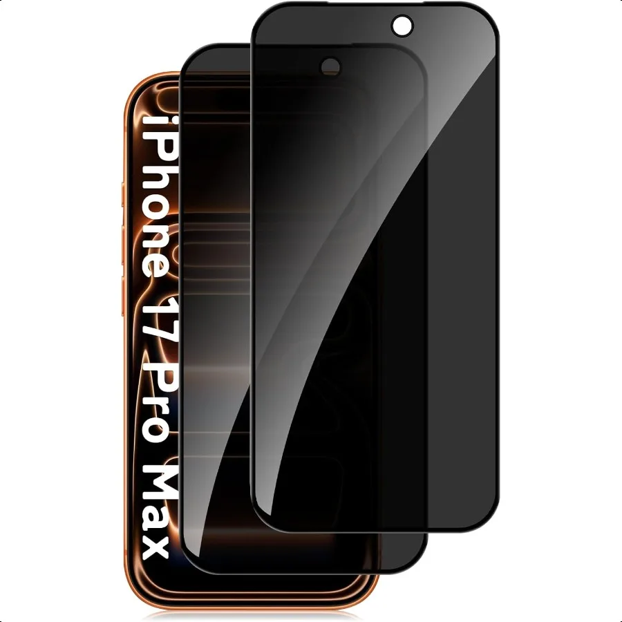 

2 шт. закаленное стекло, совместимое с iPhone 17 Pro Max Privacy Screen Protector [AntiSpy] [AntiScratch] [9H Hardn] закаленное стекло