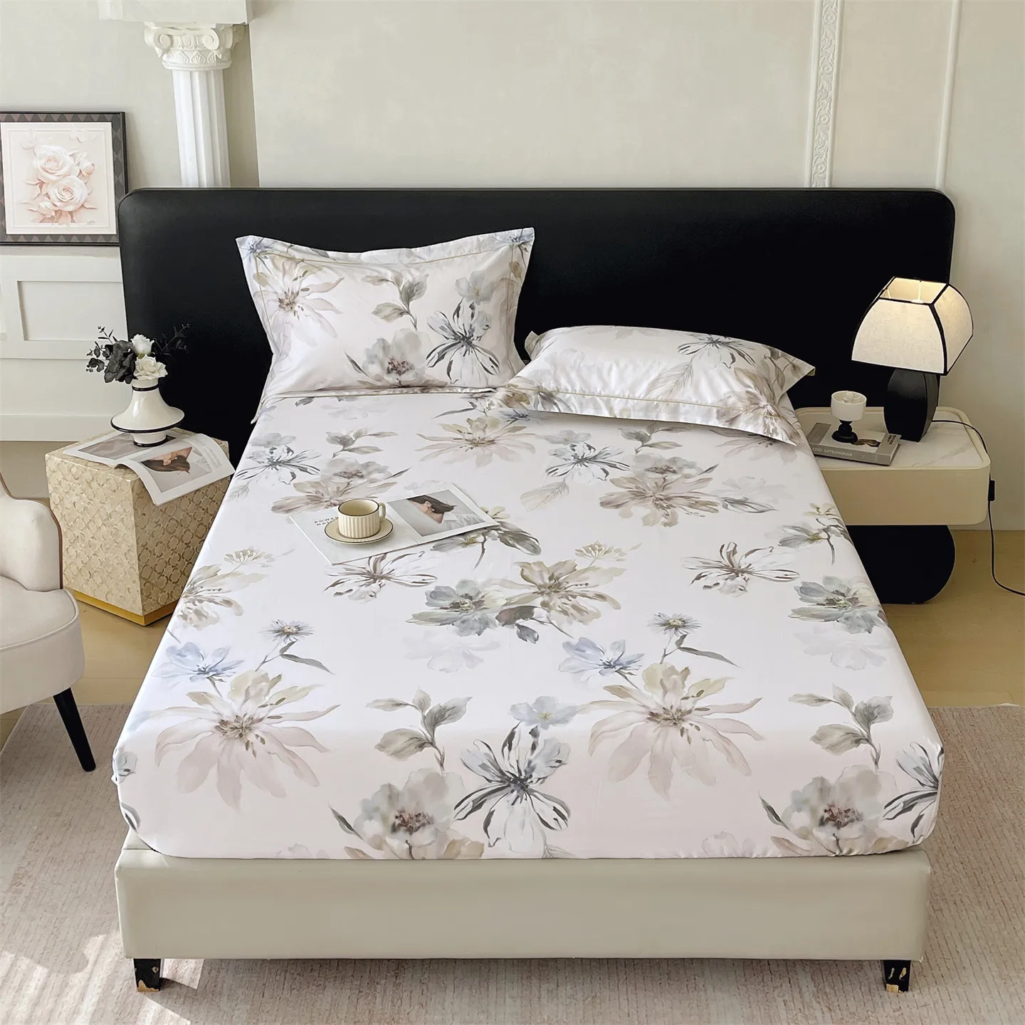 Pure Cotton Fitted Sheet French Style Bed Sheet sabana para cama Soft Bed Cover for Home Mattress Protector простынь на резинке