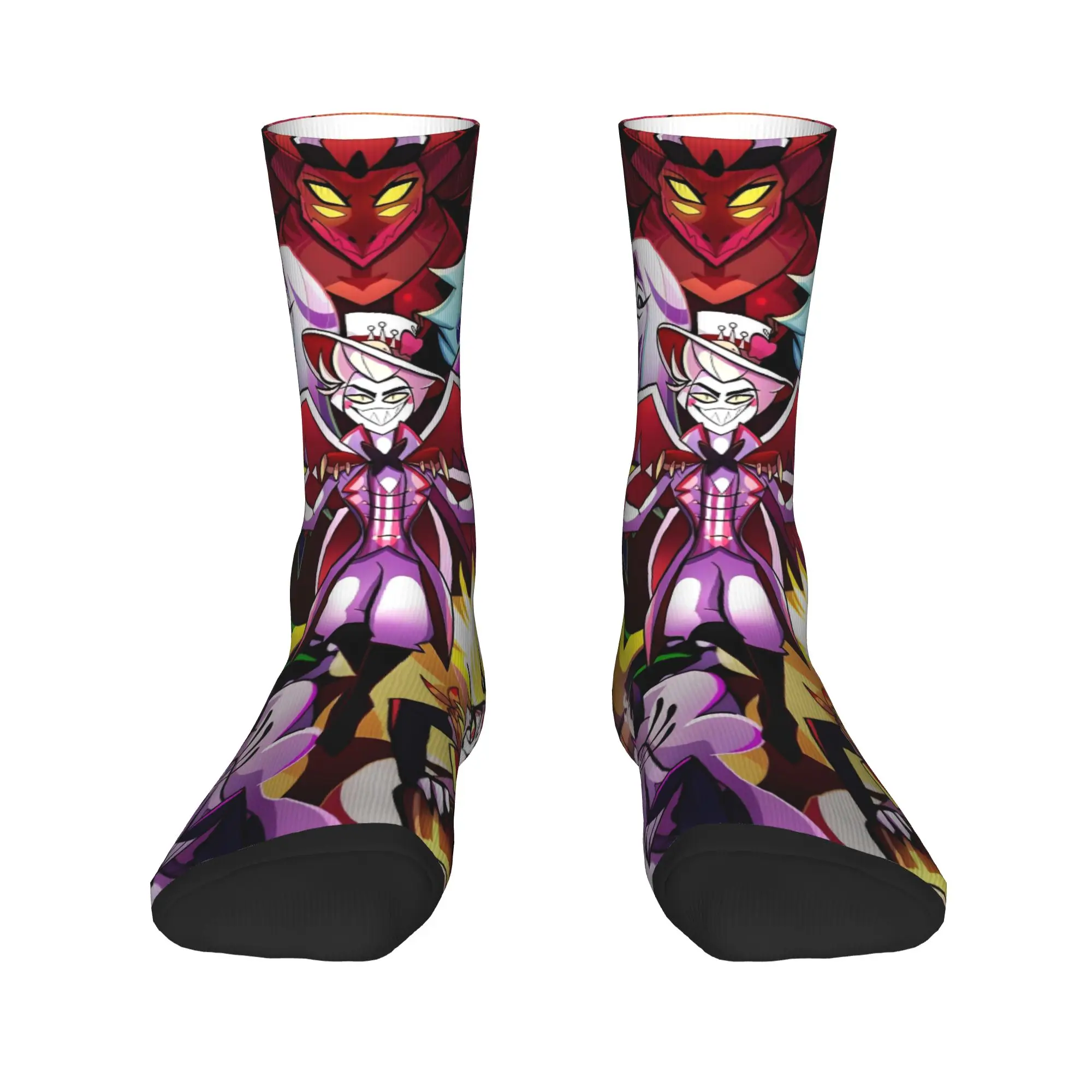 Hazbins Hotels أنيمي الجوارب المضادة للانزلاق جوارب الكبار الرجال جودة الجوارب الرياضية في الهواء الطلق الشتاء موضة الجوارب المخصصة #2