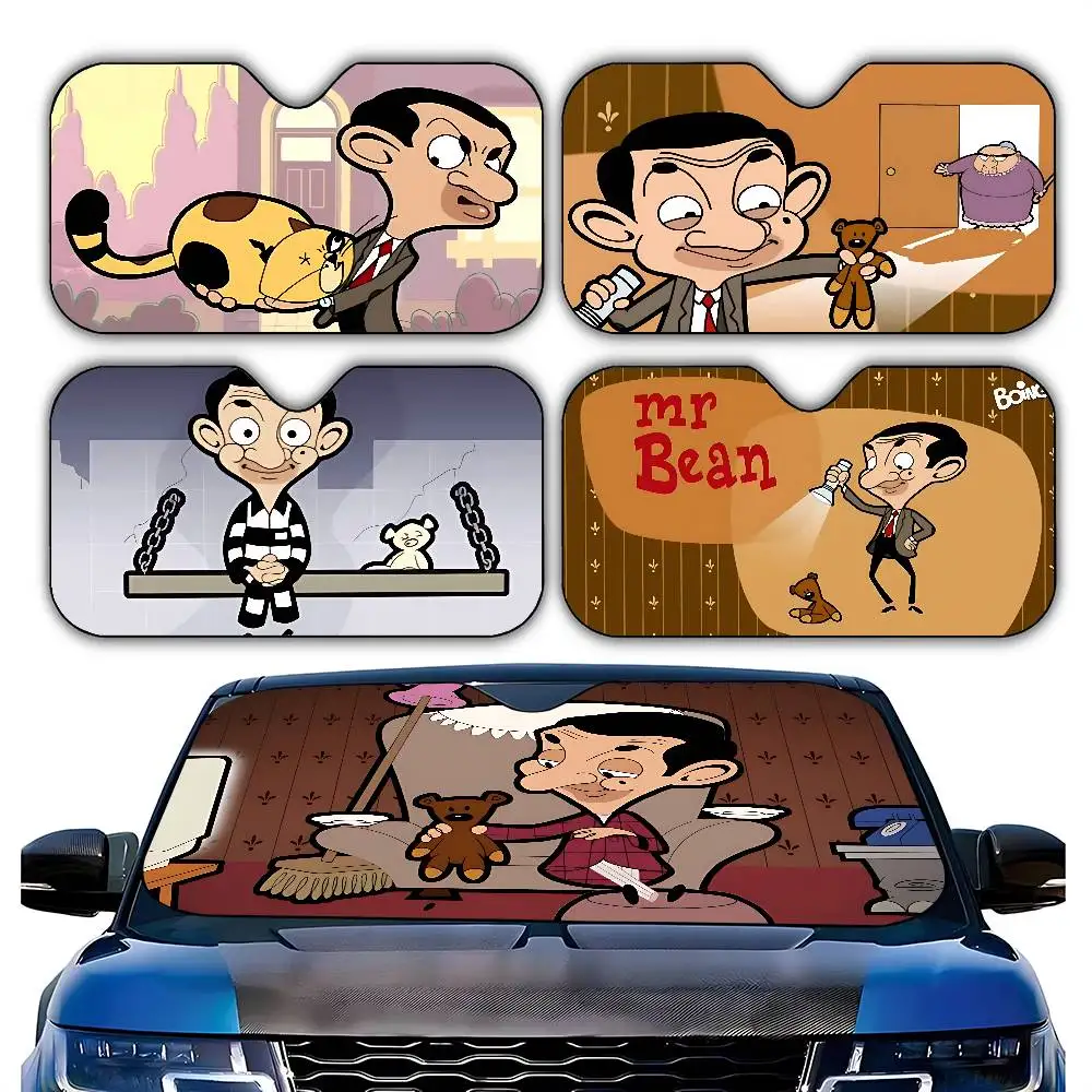 Cute Funny M-Mr B-Bean Stylish And Trendy Windshield Sunshade, Car Windshield Cover, Car Sunshade Curtain, Car Sun Protection