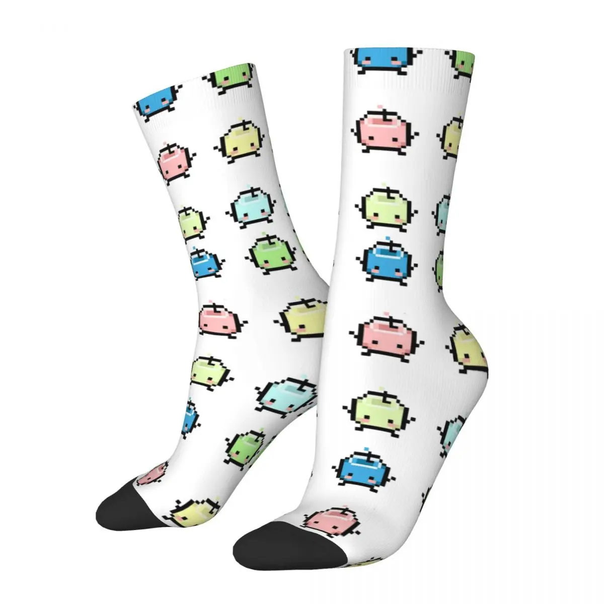 

Stardew Valley Pastel Junimos Stockings, носки в стиле ретро с графическим рисунком, осенние противоскользящие носки, мужские мягкие дышащие носки для спорта на открытом воздухе