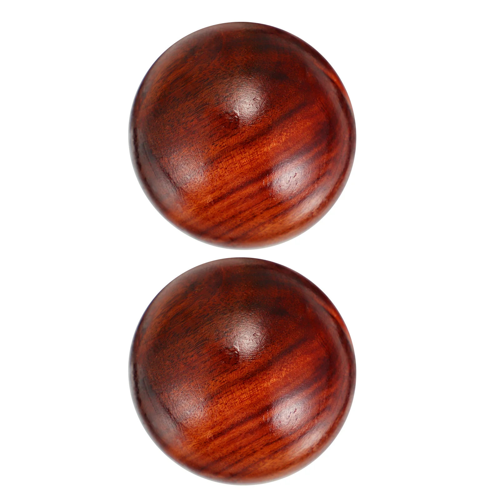 2 Pcs Tai Chi Ball Hand Exercise Carving Crafts Massager Wooden Health Care Handheld Massagers