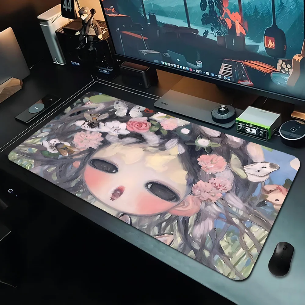 Aya Takano Anime 80x30cm XL Lockedge Desktop Desk Mat Kawaii Gaming Accessories Students Writing Pad