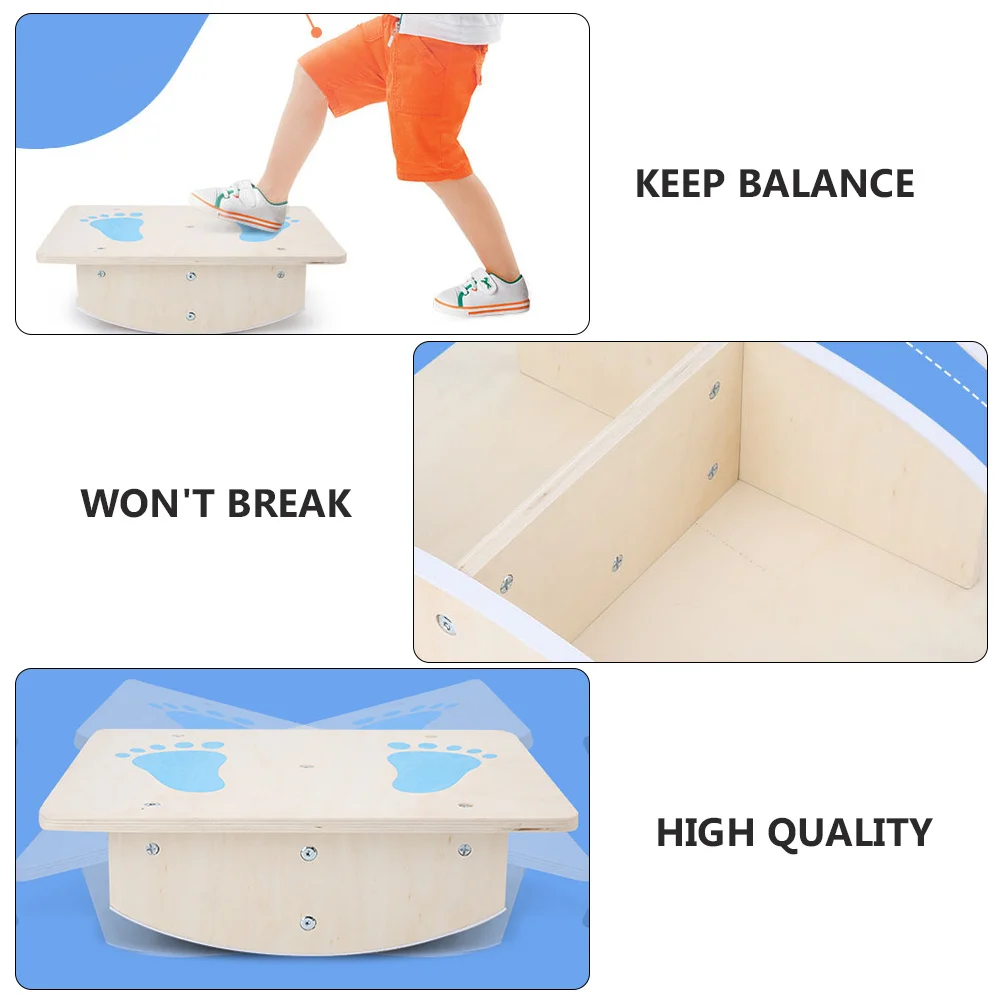 

1Pcs Balance Board Wooden Training Stool Fun Vestibular for Home School Early Education Sports Ability